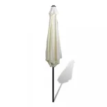 homokfehér napernyő acél rúddal 3 m