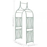 Sötétzöld tüskés kerti boltív futónövények számára