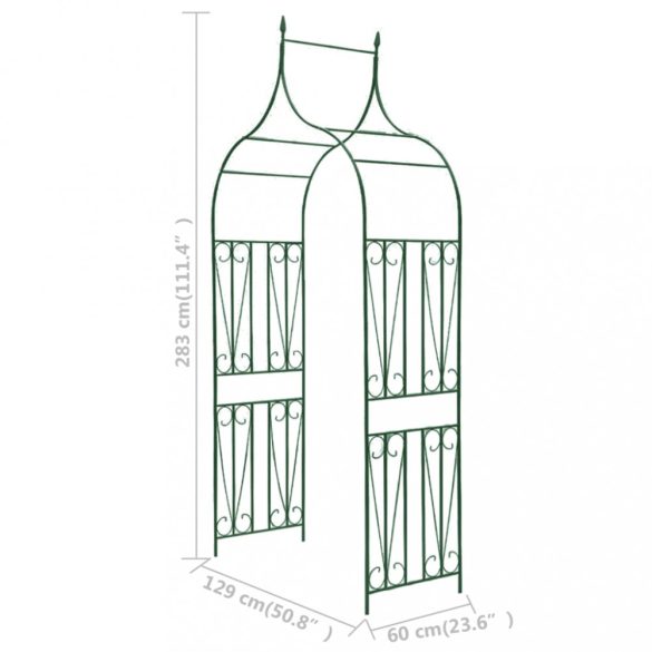 Sötétzöld tüskés kerti boltív futónövények számára