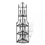 Növény Állvány Szögletes Fekete