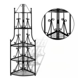 Növény Állvány Szögletes Fekete