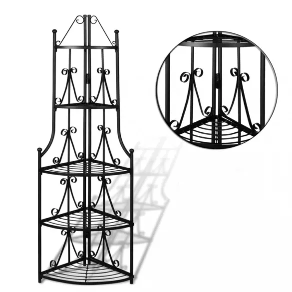 Növény Állvány Szögletes Fekete