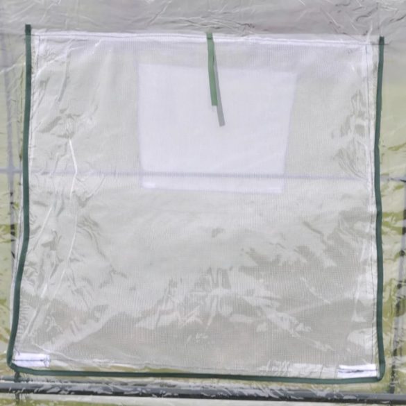 nagyméretű hordozható kültéri melegház bejárattal