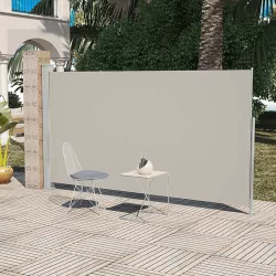 veranda, terasz válaszfal 160 x 300 cm krémszínű