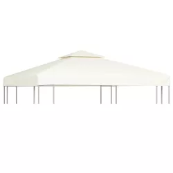 krémfehér csere pavilon ponyvatető 310 g/m² 3 x 3 m