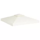 krémfehér csere pavilon ponyvatető 310 g/m² 3 x 3 m