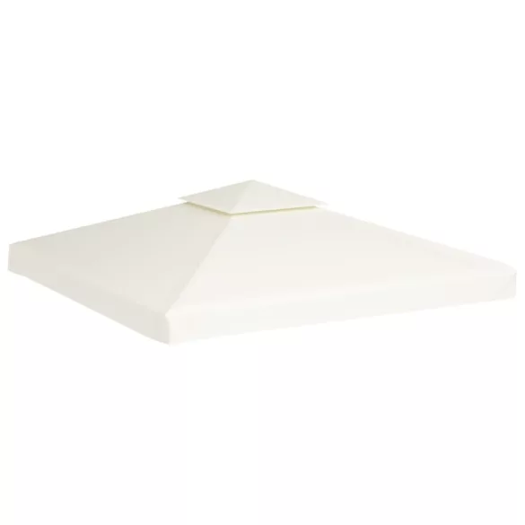 krémfehér csere pavilon ponyvatető 310 g/m² 3 x 3 m