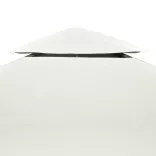 krémfehér csere pavilon ponyvatető 310 g/m² 3 x 3 m