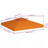 narancssárga csere pavilon ponyvatető 310 g/m² 3 x 3 m