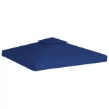 sötétkék csere pavilon ponyvatető 310 g/m² 3 x 3 m