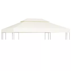 krémfehér csere pavilon ponyvatető 310 g / m² 3 x 4 m