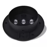 Külső Napelemes Lámpa 6 db Fekete Fénnyel