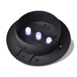 Külső Napelemes Lámpa 6 db Fekete Fénnyel