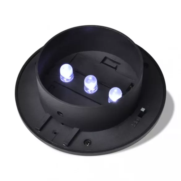 Külső Napelemes Lámpa 6 db Fekete Fénnyel