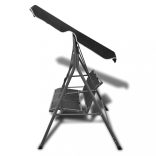 fekete kerti hintaágy tetőponyvával