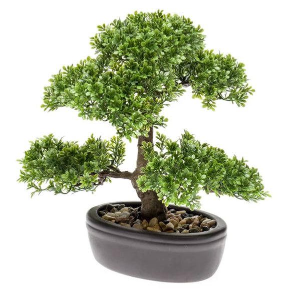 Emerald zöld mű mini bonsai fa 32 cm