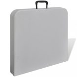 fehér HDPE összecsukható kerti asztal 122 cm