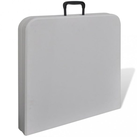 fehér HDPE összecsukható kerti asztal 122 cm