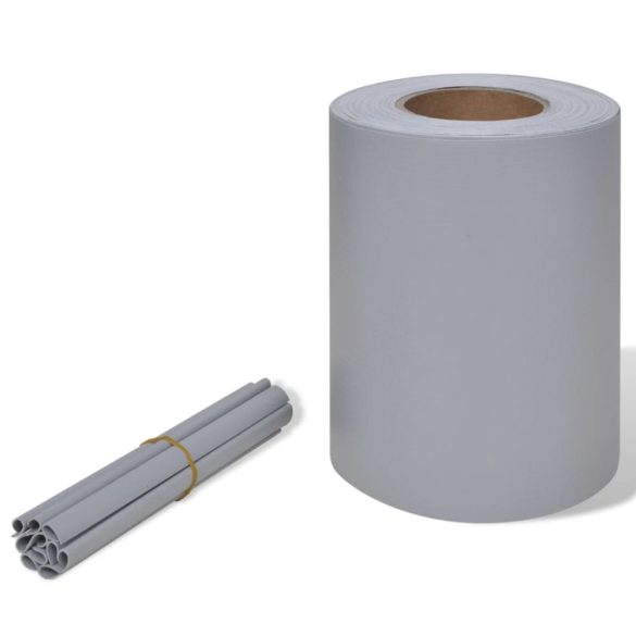 világosszürke kerti PVC árnyékoló kerítés 70 x 0,19 m