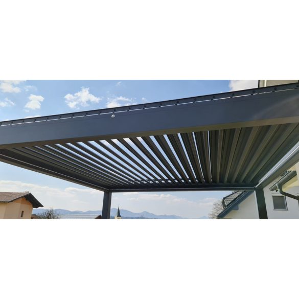 Motoros Bioklimatikus exkluzív kerti pergola / pavilon 3x4m antracit