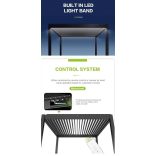 Motoros Bioklimatikus exkluzív kerti pergola / pavilon 3x4m antracit