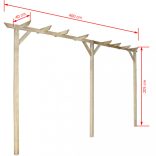 fa kerti pergola 410 x 40 x 203 cm