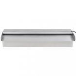 Négyszögletes rozsdamentes acél medence szökőkút LED fényekkel 45 cm