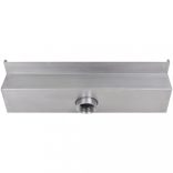 Négyszögletes rozsdamentes acél medence szökőkút LED fényekkel 45 cm