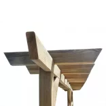 kerti rácsos fakerítés pergola tetővel