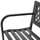 fekete acél kerti pad 118 cm