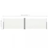 összecsukható oldalsó napellenző 160x600 cm krém