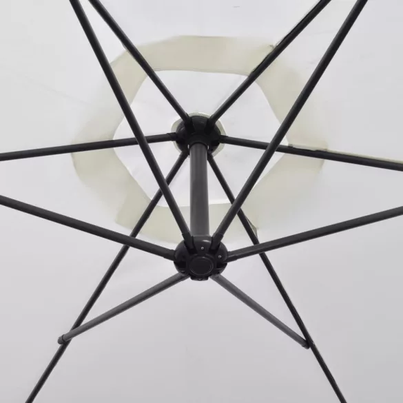 homokfehér konzolos kerti napernyő 3 m