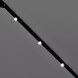 homokfehér konzolos kerti napernyő LED-del 3 m