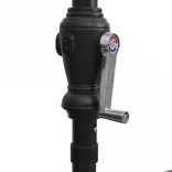 homokfehér konzolos kerti napernyő LED-del 3 m