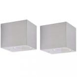 2 darab kültéri kocka fali lámpa