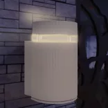 Kültéri szürke alumínium fali lámpatest