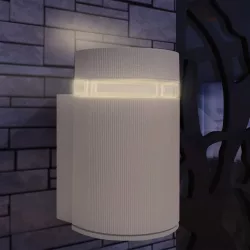 Kültéri szürke alumínium fali lámpatest