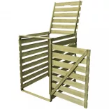 impregnált fa kukatároló gurítható szemetes kukához 240 L