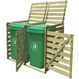 impregnált fa dupla kukatároló gurítható szemetes kukákhoz 240L