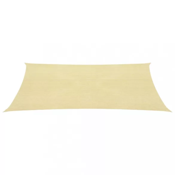 HDPE szögletes napvitorla 4x6 m bézs