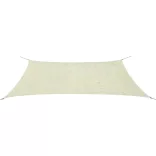 krémszínű négyszögletes HDPE napernyő 4 x 6 m