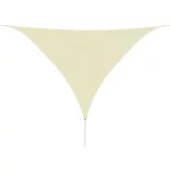krémszínű oxford szövet napvitorla 3,6 x 3,6 x 3,6 m