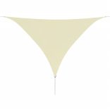 krémszínű oxford szövet napvitorla 5 x 5 x 5 m - raktári