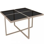 9-részes bézs polyrattan kültéri étkezőszett párnákkal