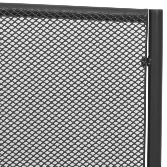 antracitszürke rácsos acél kerti pad 108 cm
