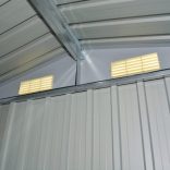 zöld fém kerti fészer 204 x 132 x 186 cm