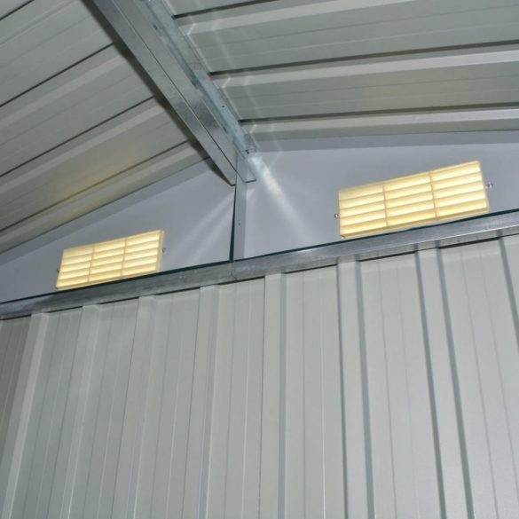 zöld fém kerti fészer 204 x 132 x 186 cm