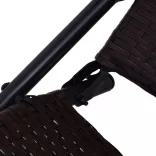 barna összecsukható polyrattan napozóágy