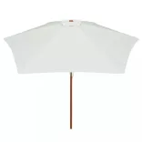 krémszínű napernyő fa rúddal 270 x 270 cm