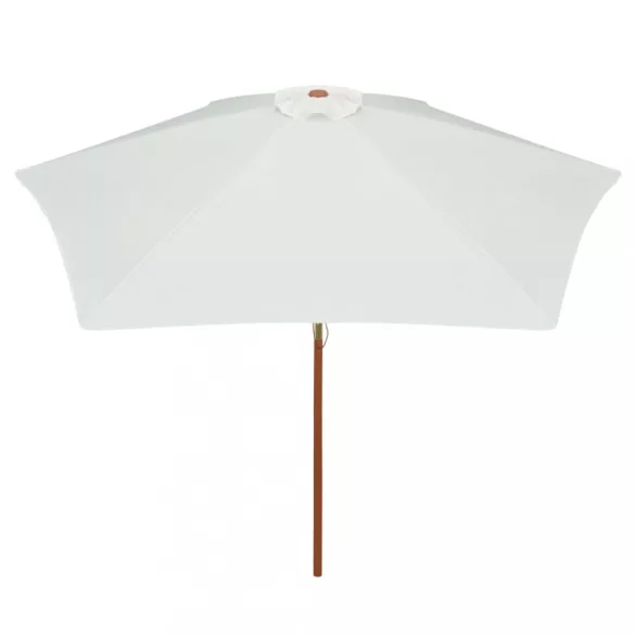 krémszínű napernyő fa rúddal 270 x 270 cm